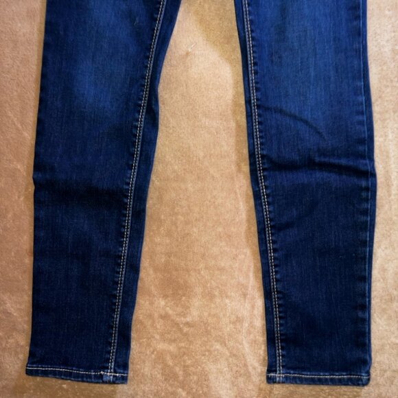 Jordache Super Skinny Girls 12 Slim Stretch Dark Wash Blue Jeans Denim (Q) - Picture 2 of 9